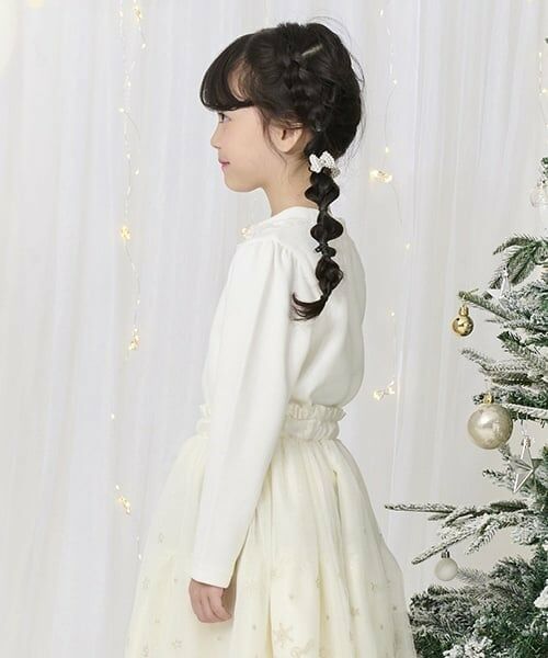 mezzo piano / メゾピアノ Tシャツ | ネックレス刺繍　プチハイネックTシャツ | 詳細15