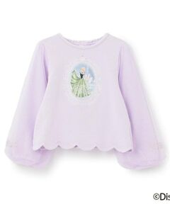 mezzo piano / メゾピアノ スウェット | 【アナと雪の女王】袖チュール　裾スカラップトレーナー