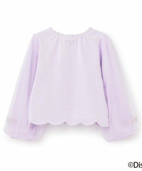 mezzo piano / メゾピアノ スウェット | 【アナと雪の女王】袖チュール　裾スカラップトレーナー | 詳細1