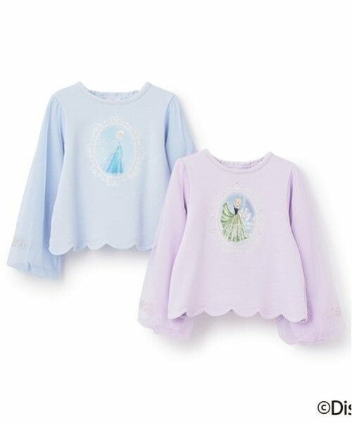 mezzo piano / メゾピアノ スウェット | 【アナと雪の女王】袖チュール　裾スカラップトレーナー | 詳細10