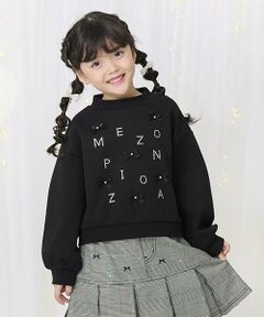 mezzo piano / メゾピアノ スウェット | キラキラロゴ＆リボン　トレーナー