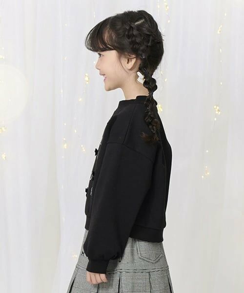 mezzo piano / メゾピアノ スウェット | キラキラロゴ＆リボン　トレーナー | 詳細1