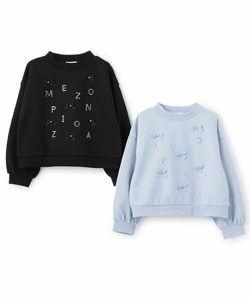 mezzo piano / メゾピアノ スウェット | キラキラロゴ＆リボン　トレーナー | 詳細10