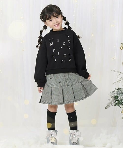 mezzo piano / メゾピアノ スウェット | キラキラロゴ＆リボン　トレーナー | 詳細3