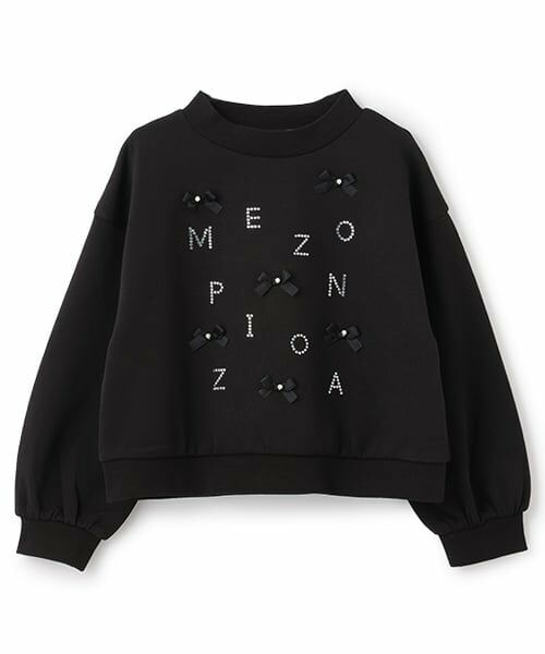 mezzo piano / メゾピアノ スウェット | キラキラロゴ＆リボン　トレーナー | 詳細4