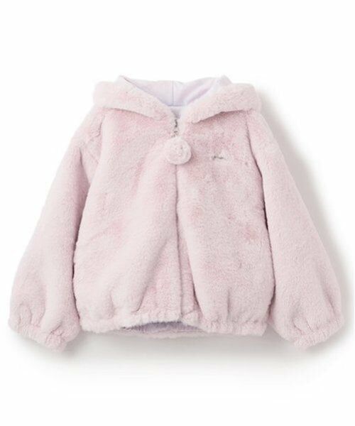 mezzo piano / メゾピアノ ブルゾン | リバーシブルどうぶつ　フェイクファーブルゾン（ピンク）