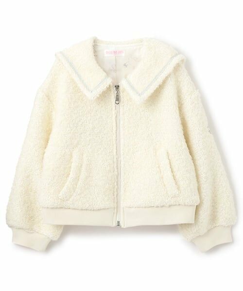 mezzo piano / メゾピアノ ブルゾン | シャギーチェック・ボア　セーラーブルゾン | 詳細10