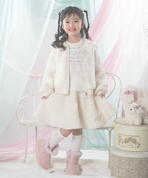 mezzo piano / メゾピアノ ブルゾン | シャギーチェック・ボア　セーラーブルゾン | 詳細12