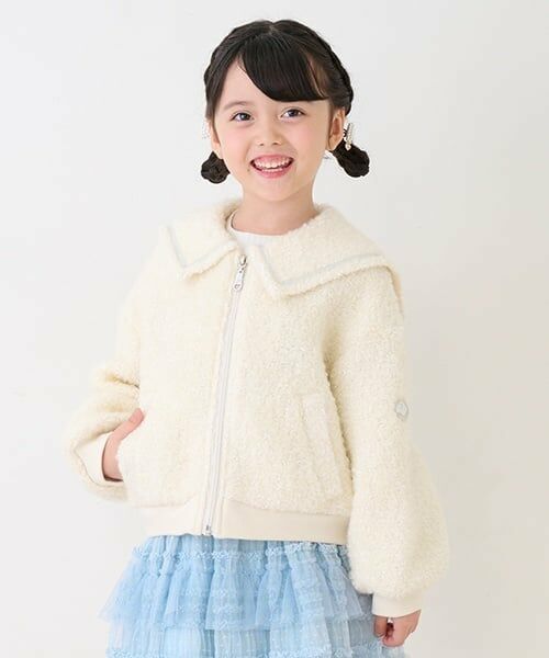 mezzo piano / メゾピアノ ブルゾン | シャギーチェック・ボア　セーラーブルゾン | 詳細20