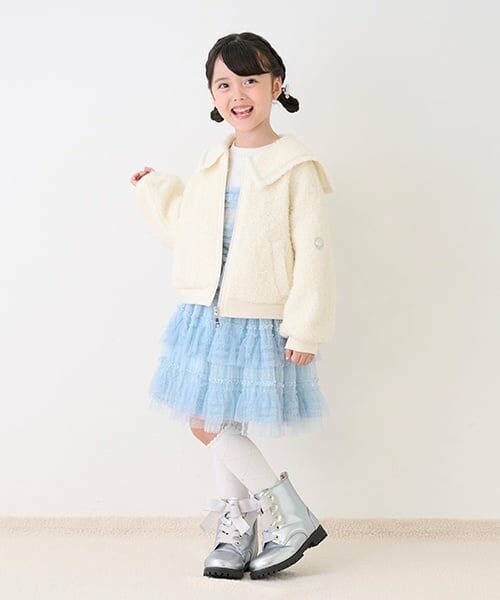 mezzo piano / メゾピアノ ブルゾン | シャギーチェック・ボア　セーラーブルゾン | 詳細22