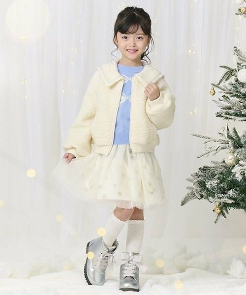 mezzo piano / メゾピアノ ブルゾン | シャギーチェック・ボア　セーラーブルゾン | 詳細23