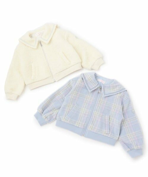 mezzo piano / メゾピアノ ブルゾン | シャギーチェック・ボア　セーラーブルゾン | 詳細8