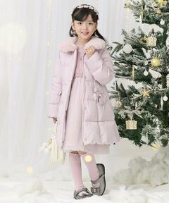 mezzo piano / メゾピアノ ブルゾン | ファー衿つき　ウォッシャブル　ロングダウン