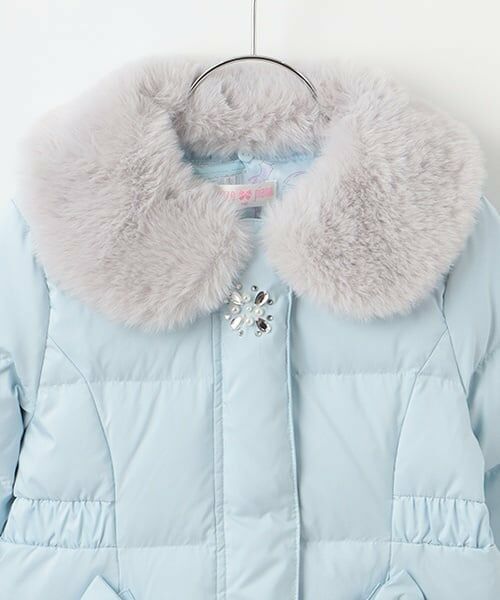 mezzo piano / メゾピアノ ブルゾン | ファー衿つき　ウォッシャブル　ロングダウン | 詳細2