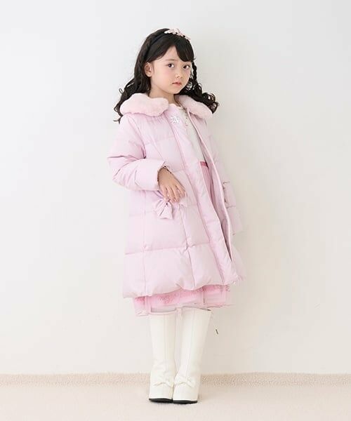 mezzo piano / メゾピアノ ブルゾン | ファー衿つき　ウォッシャブル　ロングダウン | 詳細22