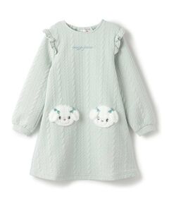 mezzo piano / メゾピアノ ミニ丈・ひざ丈ワンピース | どうぶつアップリケ　ジャガードワンピース