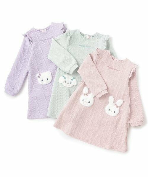 mezzo piano / メゾピアノ ミニ丈・ひざ丈ワンピース | どうぶつアップリケ　ジャガードワンピース | 詳細16