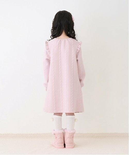 mezzo piano / メゾピアノ ミニ丈・ひざ丈ワンピース | どうぶつアップリケ　ジャガードワンピース | 詳細2