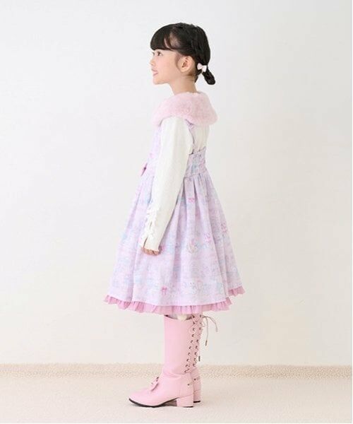 mezzo piano / メゾピアノ ミニ丈・ひざ丈ワンピース | ショッピング柄　キャミワンピース | 詳細1