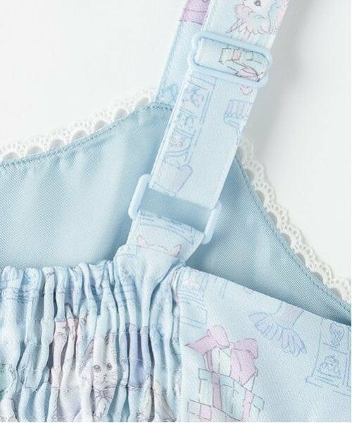 mezzo piano / メゾピアノ ミニ丈・ひざ丈ワンピース | ショッピング柄　キャミワンピース | 詳細11