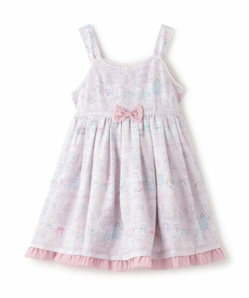 mezzo piano / メゾピアノ ミニ丈・ひざ丈ワンピース | ショッピング柄　キャミワンピース | 詳細16