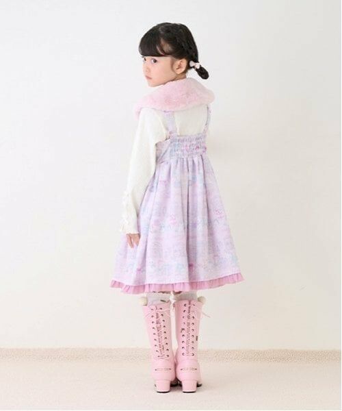 mezzo piano / メゾピアノ ミニ丈・ひざ丈ワンピース | ショッピング柄　キャミワンピース | 詳細3