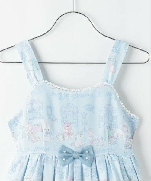 mezzo piano / メゾピアノ ミニ丈・ひざ丈ワンピース | ショッピング柄　キャミワンピース | 詳細6