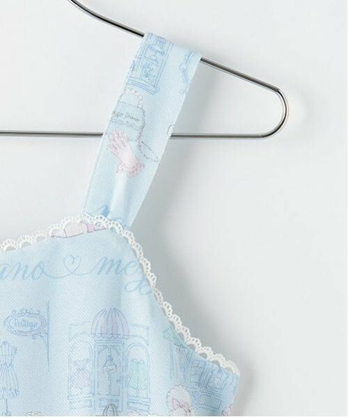 mezzo piano / メゾピアノ ミニ丈・ひざ丈ワンピース | ショッピング柄　キャミワンピース | 詳細7