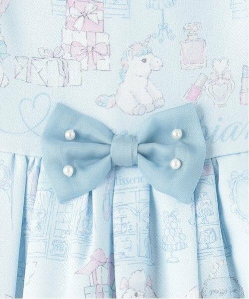 mezzo piano / メゾピアノ ミニ丈・ひざ丈ワンピース | ショッピング柄　キャミワンピース | 詳細8