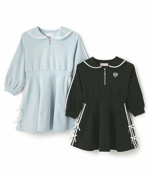 mezzo piano / メゾピアノ ミニ丈・ひざ丈ワンピース | リボンライン　セーラーワンピース | 詳細10