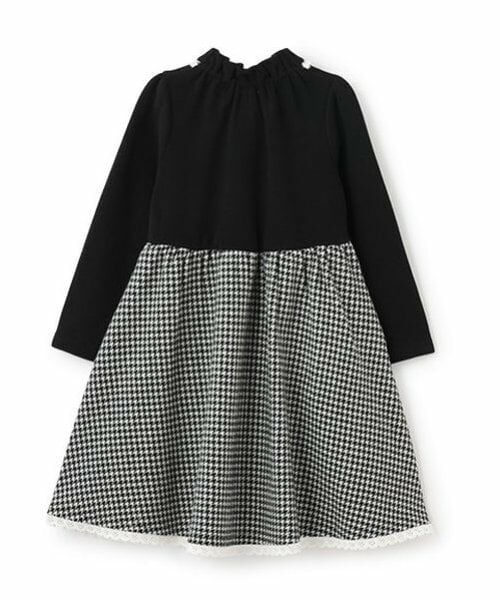 mezzo piano / メゾピアノ ミニ丈・ひざ丈ワンピース | プードル千鳥　ドッキングワンピース | 詳細3