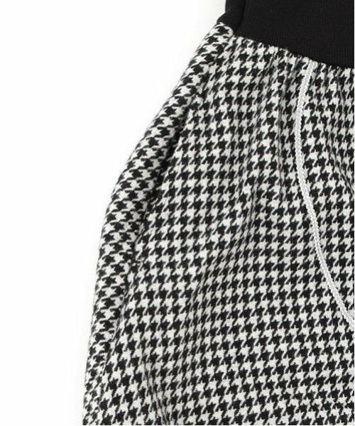 mezzo piano / メゾピアノ ミニ丈・ひざ丈ワンピース | プードル千鳥　ドッキングワンピース | 詳細7