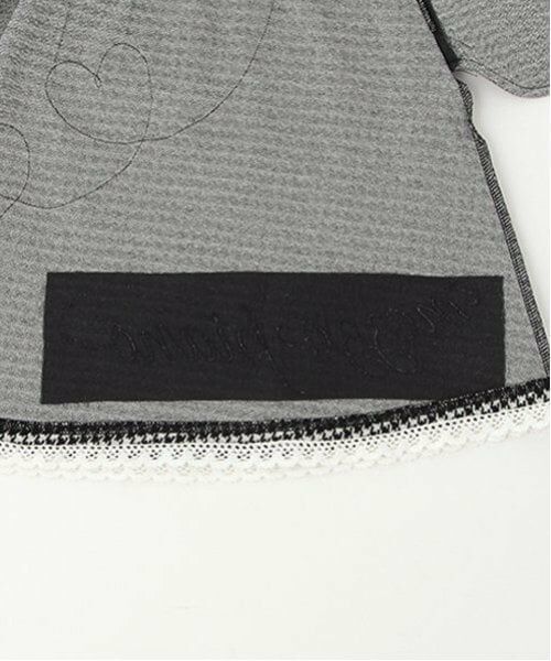 mezzo piano / メゾピアノ ミニ丈・ひざ丈ワンピース | プードル千鳥　ドッキングワンピース | 詳細9