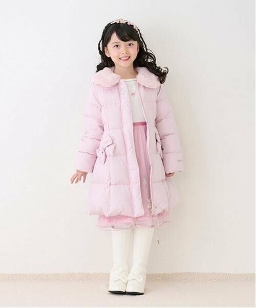 mezzo piano / メゾピアノ ミニ丈・ひざ丈ワンピース | ショッピングモチーフ刺しゅうチュール ドッキングワンピース | 詳細1