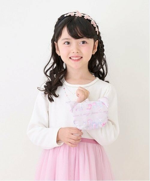 mezzo piano / メゾピアノ ミニ丈・ひざ丈ワンピース | ショッピングモチーフ刺しゅうチュール ドッキングワンピース | 詳細3