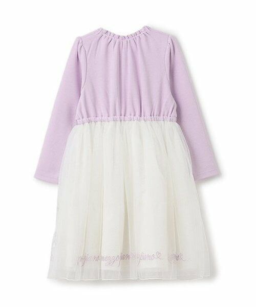 mezzo piano / メゾピアノ ミニ丈・ひざ丈ワンピース | ショッピングモチーフ刺しゅうチュール ドッキングワンピース | 詳細4