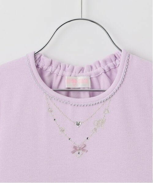 mezzo piano / メゾピアノ ミニ丈・ひざ丈ワンピース | ショッピングモチーフ刺しゅうチュール ドッキングワンピース | 詳細5