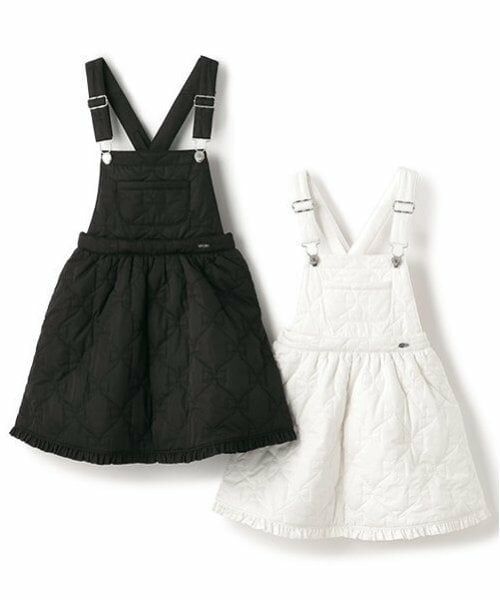 mezzo piano / メゾピアノ ミニ・ひざ丈スカート | リボンキルト 2wayサロペットスカート | 詳細12