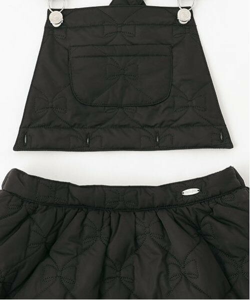 mezzo piano / メゾピアノ ミニ・ひざ丈スカート | リボンキルト 2wayサロペットスカート | 詳細6