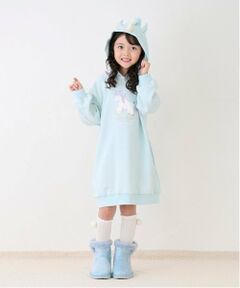 mezzo piano / メゾピアノ ミニ丈・ひざ丈ワンピース | どうぶつモチーフ　パーカワンピース