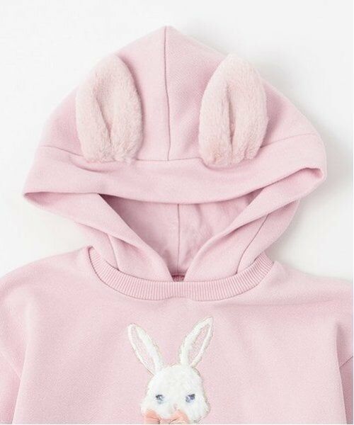 mezzo piano / メゾピアノ ミニ丈・ひざ丈ワンピース | どうぶつモチーフ　パーカワンピース | 詳細12