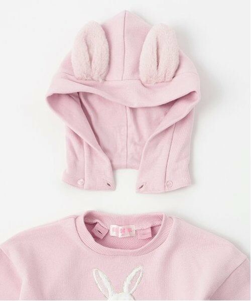 mezzo piano / メゾピアノ ミニ丈・ひざ丈ワンピース | どうぶつモチーフ　パーカワンピース | 詳細13