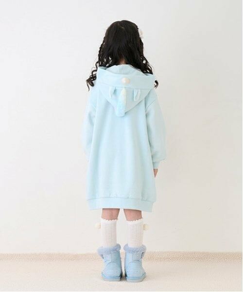 mezzo piano / メゾピアノ ミニ丈・ひざ丈ワンピース | どうぶつモチーフ　パーカワンピース | 詳細2