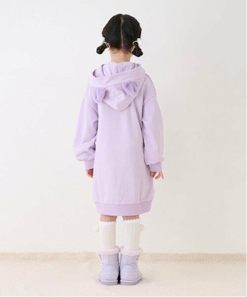 mezzo piano / メゾピアノ ミニ丈・ひざ丈ワンピース | どうぶつモチーフ　パーカワンピース | 詳細5