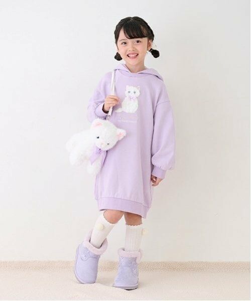 mezzo piano / メゾピアノ ミニ丈・ひざ丈ワンピース | どうぶつモチーフ　パーカワンピース | 詳細7