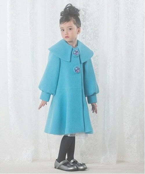 mezzo piano / メゾピアノ その他アウター | ビッグカラーフレアコート　ボタンブローチつき | 詳細2