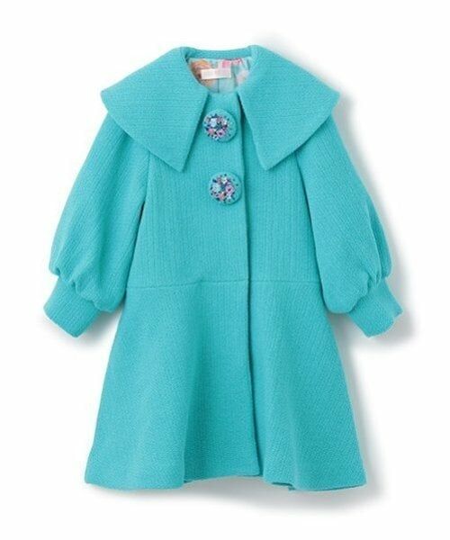 mezzo piano / メゾピアノ その他アウター | ビッグカラーフレアコート　ボタンブローチつき | 詳細7