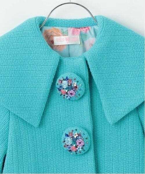 mezzo piano / メゾピアノ その他アウター | ビッグカラーフレアコート　ボタンブローチつき | 詳細9