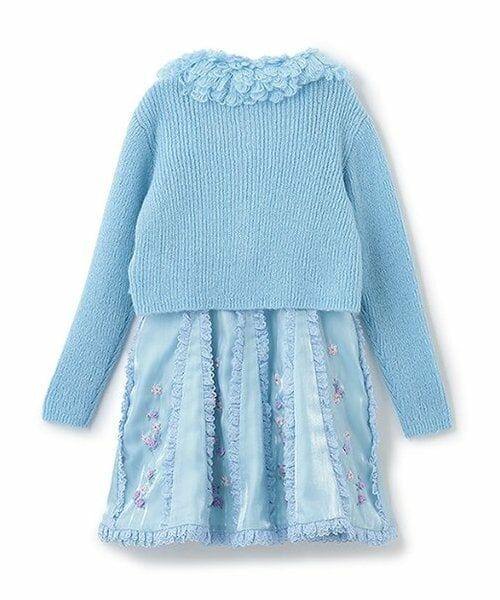 mezzo piano / メゾピアノ ミニ丈・ひざ丈ワンピース | ニットボレロ＆花刺繍ワンピース　セット | 詳細1