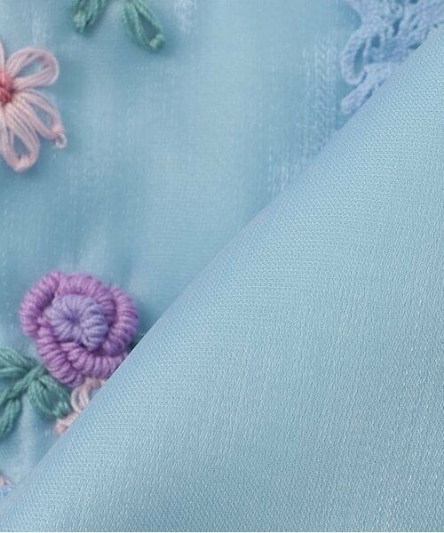 mezzo piano / メゾピアノ ミニ丈・ひざ丈ワンピース | ニットボレロ＆花刺繍ワンピース　セット | 詳細15